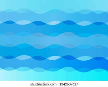 Blue Ocean Wave Stock Vector (royalty Free) 1342607627 