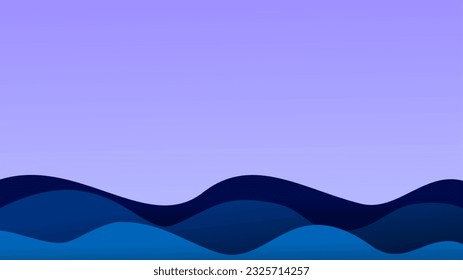 Blue ocean wave abstract overlay gradient background