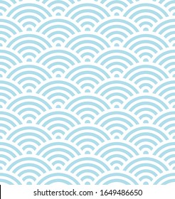 Blue ocean wave Background pattern seamless tiles. Use for your design.