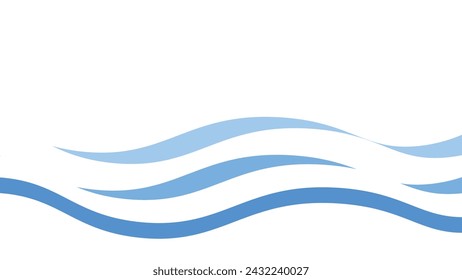 Blaue Ozeanwelle Hintergrund Tapete Vektor-Bild. Illustration des grafischen Wellendesigns für Hintergrund oder Präsentation
