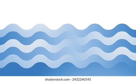 Blue ocean wave background wallpaper vector image. Illustration of graphic wave design for backdrop or presentation