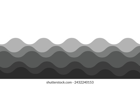 Fondo de pantalla de fondo de onda azul del océano. Ilustración de diseño de onda gráfica para el telón de fondo o presentación