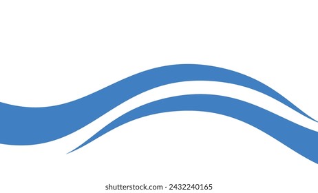 Blue ocean wave background wallpaper vector image. Illustration of graphic wave design for backdrop or presentation