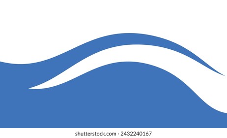 Blue ocean wave background wallpaper vector image. Illustration of graphic wave design for backdrop or presentation