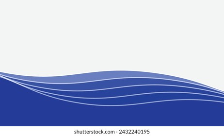 Blue ocean wave background wallpaper vector image. Illustration of graphic wave design for backdrop or presentation