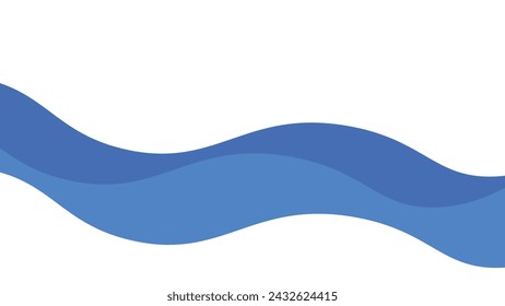 Fondo de pantalla de fondo de onda azul del océano. Ilustración de diseño de onda gráfica para el telón de fondo o presentación