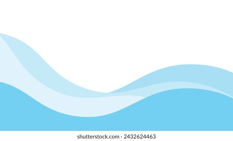 Blue ocean wave background wallpaper vector image. Illustration of graphic wave design for backdrop or presentation