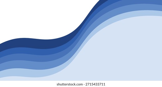 Blue ocean wave background wallpaper vector image. Illustration of graphic wave design for backdrop or presentation,eps.10