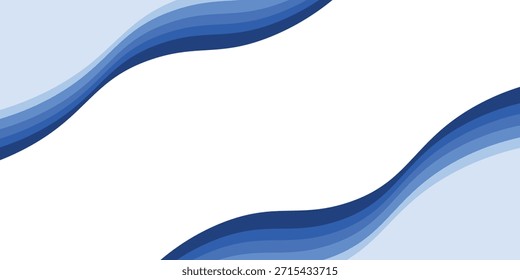 Imagen azul del Vector del Fondo de pantalla del fondo de la onda del océano. Ilustración del diseño gráfico de la onda para el telón de fondo o la presentación, eps.10