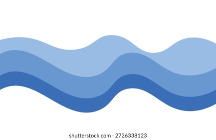 Imagen azul del Vector del Fondo de pantalla del fondo de la onda del océano. Ilustración de diseño de onda gráfica para el telón de fondo o presentación