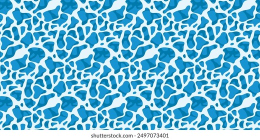 Blue ocean wave. Rippled water surface with sunlight reflecting. Top view. Beach, Ocean clean and deep water. Vector illustration