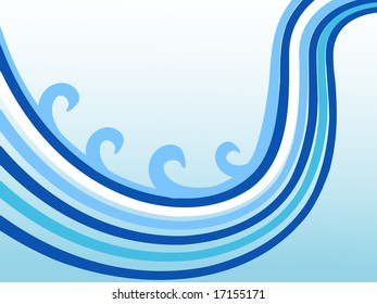 blue ocean waves background