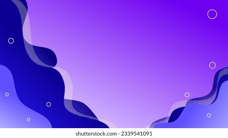 Blue ocean waves frame over abstract blue gradient background