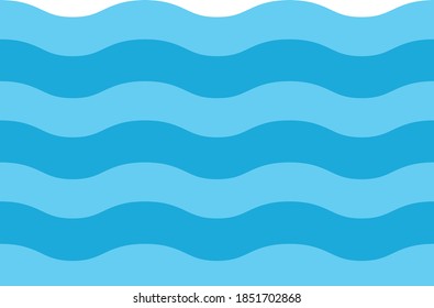 Blue Ocean Waves Illustration Background