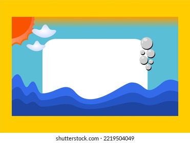 Blue Ocean Waves Photo Background Vector