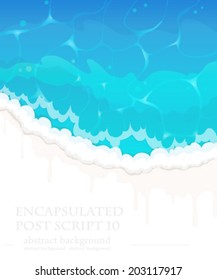 Blue ocean waves with white foam