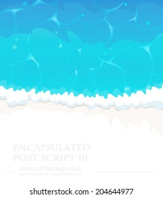 Blue ocean waves with white foam
