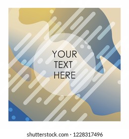 Blue and Off white  colour background with typography vector