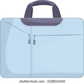 Bolsa de oficina azul, ilustración, vector sobre fondo blanco.
