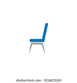 Blue office chair interior design template