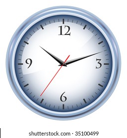 blue office clock