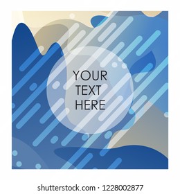 Blue and Offwhite colour background with typography vector
