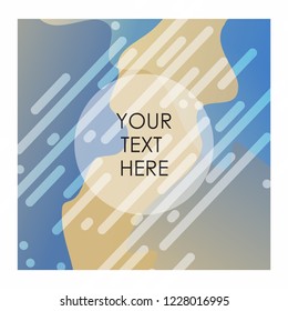 Blue and Offwhite colour background with typography vector