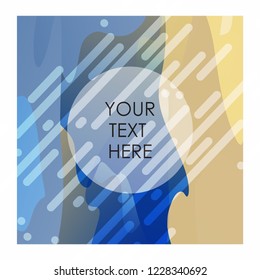 Blue and Offwhite colour background with typography vector