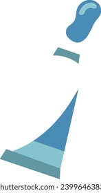 Blue oil paint icon commemorates world art day