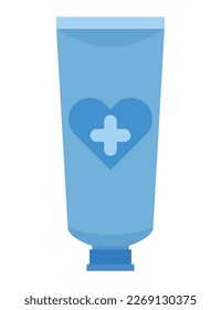 blue ointment design over white