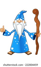 Blue Old Wizard - Thumbs Up