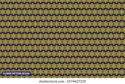 Blue and Olive Colour Flower Pattern Design 