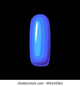 blue i on black