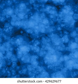 Blue on a dark background. Like clouds. Abstract seamless spotted pattern of polygons. Vector. Mix random. Transparency. Overlay. Overlapping.