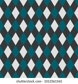 blue on grey abstract geometric diamond seamless pattern, wallpaper, texture, banner, label, vector design