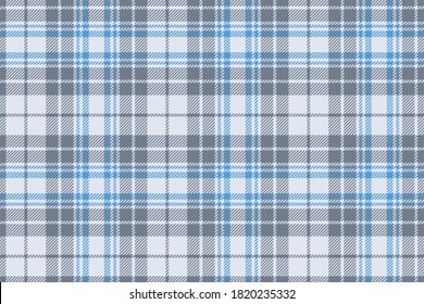 blue on soft gray background tartan traditional clan ornament repeatable pattern, textile texture from plaid, tablecloths, shirts, clothes, dresses, bedding, blankets