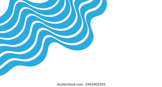 Blau auf weiß abstrakte Perspektive Linienstreifen mit 3D-dimensionalen Effekt isoliert auf weiß.