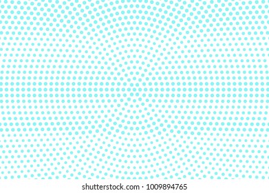 Blue on white dotted halftone. Halftone vector background. Rough horizontal dotted pattern. Retro futuristic texture. Mint dot on transparent backdrop. Abstract pop art dotwork. Modern design template