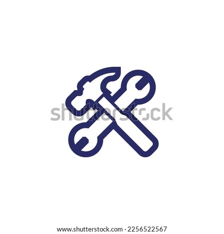 Blue on white reparation tools
