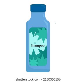 Blue Opaque Bottle With Fragrant Shampoo