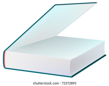 Blue open book. Illustration in vector format EPS
