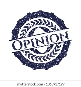 Blue Opinion distress rubber grunge texture stamp