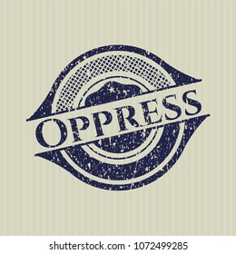 Blue Oppress distressed rubber seal