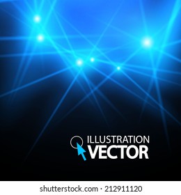 Blue Optical Fibers. Vector illustration 