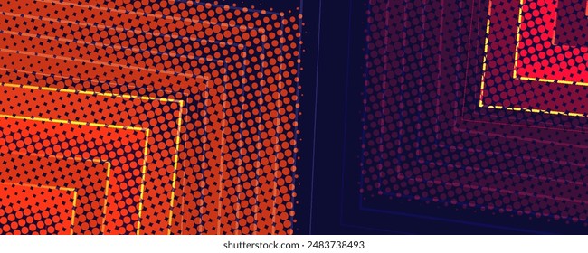 Blue and Orange Abstract Arrows as Rectangular Background, Arrows, abstract, blue and orange