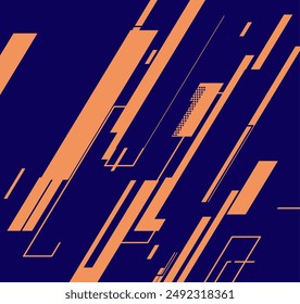fondo abstracto azul y naranja con líneas