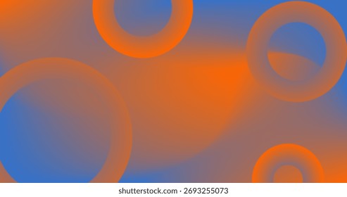 Fondo Abstractas azul anaranjado con anillos para la presentación de la publicidad