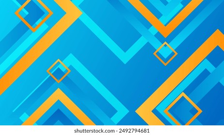 Fondo abstracto azul y naranja con Formas