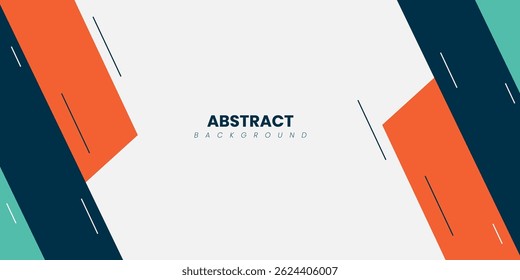 Blue and orange abstract background with white color. Abstract blue background with square shapes. Modern Simple Blue orange Abstract Background