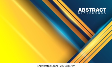 blue and orange abstract futuristic background with overlapping stripes for sport banner or technology